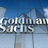 Goldman Sachs logo with building background